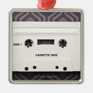 Cassettebandje 3 metalen ornament