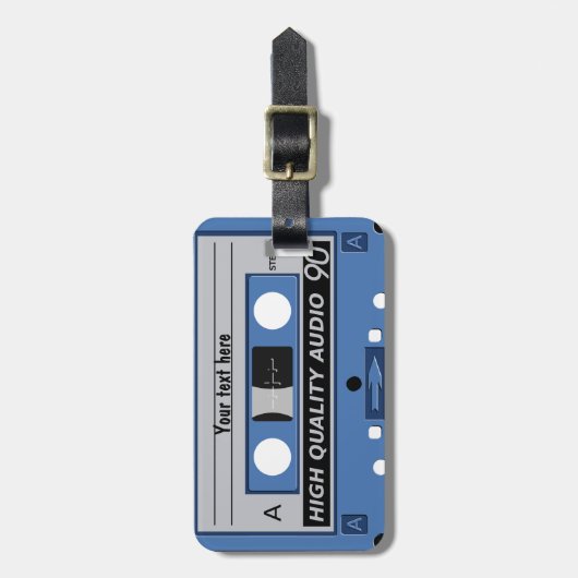 Cassettebandje aangepast bagagelabel (Voorkant verticaal)