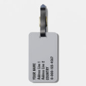 Cassettebandje aangepast bagagelabel (Achterkant verticaal)
