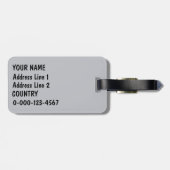 Cassettebandje aangepast bagagelabel (Achterkant horizontaal)