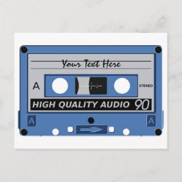 Cassettebandje aangepast briefkaart