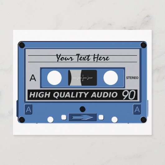 Cassettebandje aangepast briefkaart (Voorkant)