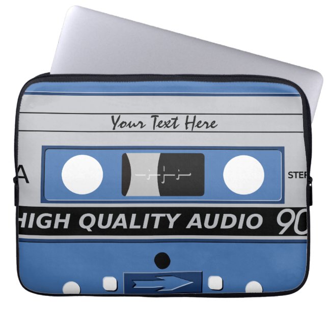 Cassettebandje aangepaste laptophoezen laptop sleeve (Voorkant)