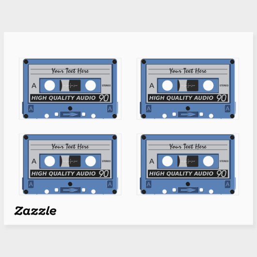 Cassettebandje aangepaste stickers (Vel)