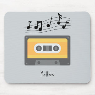Cassettebandje-audiocassette gepersonaliseerd muismat