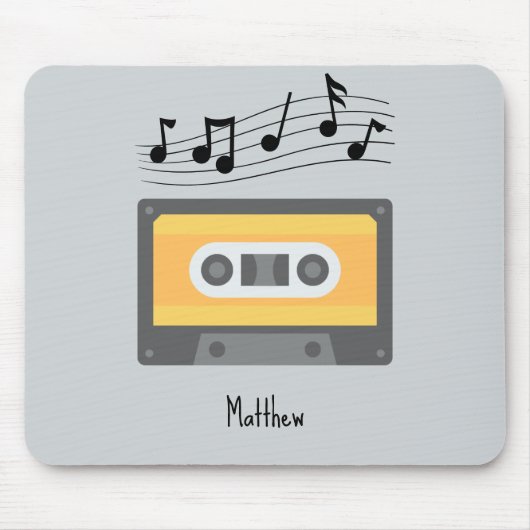 Cassettebandje-audiocassette gepersonaliseerd muismat (Voorkant)