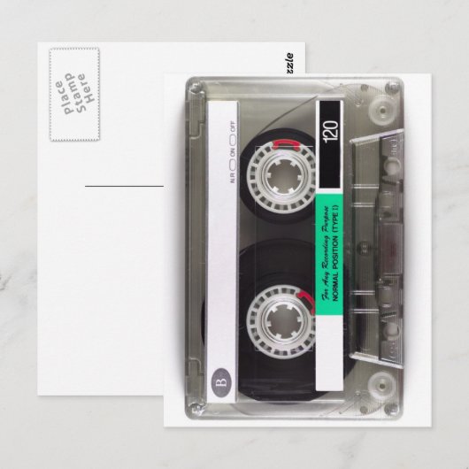 Cassettebandje Briefkaart (Voorkant / Achterkant)