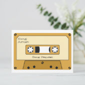 Cassettebandje bruiloft lied verzoek invoegen Kaar RSVP Kaartje (Staand voorkant)