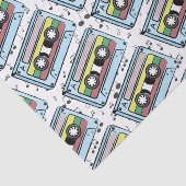 Cassettebandje en Muzieknoten cartoon Tissuepapier (Detail)