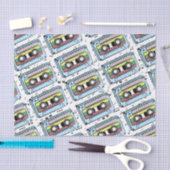 Cassettebandje en Muzieknoten cartoon Tissuepapier (Craft)