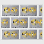 Cassettebandje Illustratie  muziekliefhebber Cadeaupapier (Vlak)