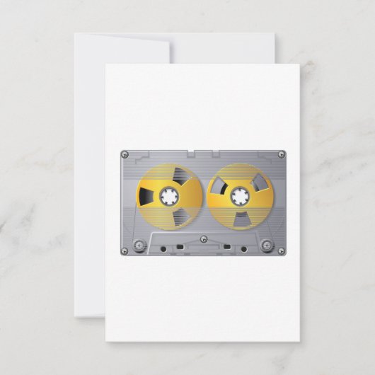 Cassettebandje Illustratie  muziekliefhebber Kaart (Voorkant)