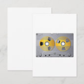 Cassettebandje Illustratie  muziekliefhebber Kaart (Voorkant / Achterkant)