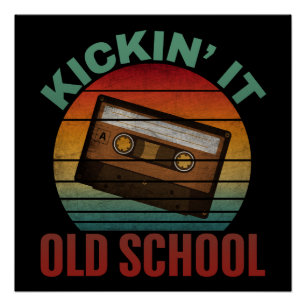 Cassettebandje in Retro Stijl Perfect Poster