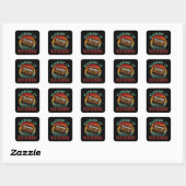 Cassettebandje in Retro Stijl Vierkante Sticker (Vel)