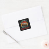 Cassettebandje in Retro Stijl Vierkante Sticker (Envelop)