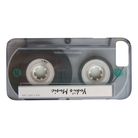 Cassettebandje iPhone 7 hoesje (Achterkant (Horizontaal))