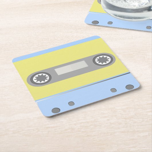 Cassettebandje Kartonnen Onderzetters (Schuin)