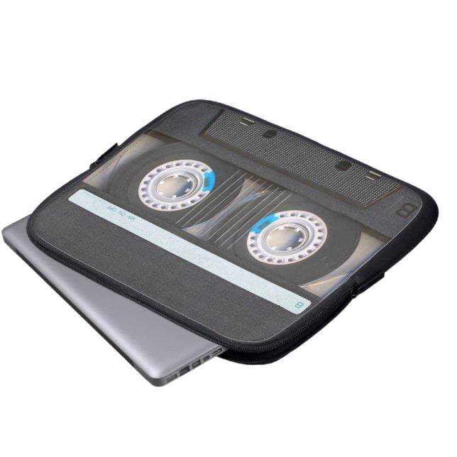 Cassettebandje Laptop Sleeve (Voorkant onderkant)