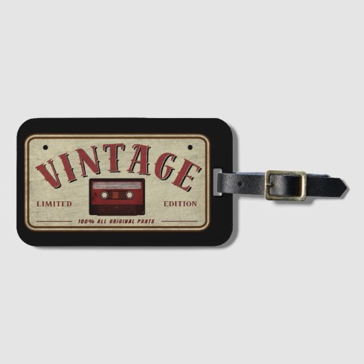  Cassettebandje Limited Edition Music Lover Bagagelabel (Voorkant (horizontaal))