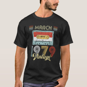  Cassettebandje Maart 1979 40ste verjaardag T-shirt
