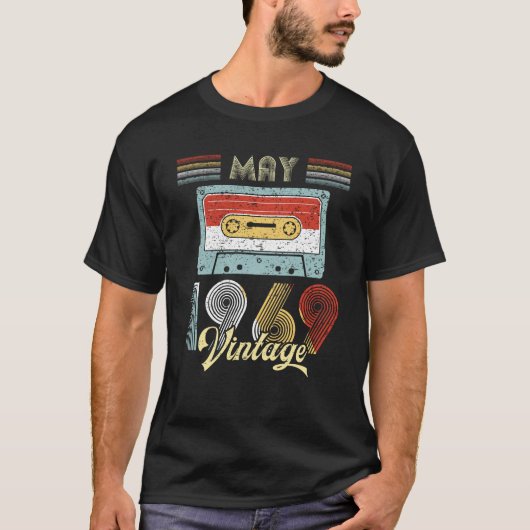  Cassettebandje mei 1969 50e verjaardag T-shirt (Voorkant)