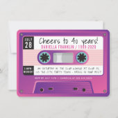 CASSETTEBANDJE moderne  disco verjaardag paarse Kaart (Voorkant)