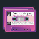 CASSETTEBANDJE moderne  disco verjaardag paarse Kaart<br><div class="desc">door kat massard >> https://linktr.ee/simplysweetpaperie <<<< A retrocassette, ontwerp voor uw BIRTHDAY - oorspronkelijk ontwerp ideaal voor een of disco 70 of 80 partij TIP: 1. Om grafiek & doopvonten te veranderen/te bewegen en meer tekst toe te voegen - klik de "pas het"knoop aan. - - - - - -...</div>
