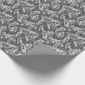 Cassettebandje: Monochroom  Patroon Cadeaupapier (Hoek)