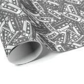 Cassettebandje: Monochroom  Patroon Cadeaupapier (Rol Hoek)