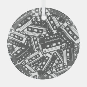 Cassettebandje: Monochroom Patroon Glas Ornament