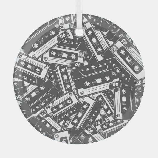 Cassettebandje: Monochroom Patroon Glas Ornament (Voorkant)