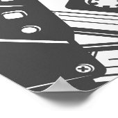 Cassettebandje: Monochroom  Patroon Poster (Hoek)