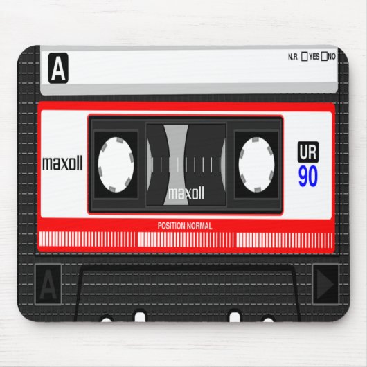 Cassettebandje Mousepad, Music Lover Muismat (Voorkant)