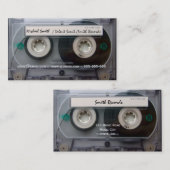 Cassettebandje Music Records Visitekaartjes (Voorkant / Achterkant)