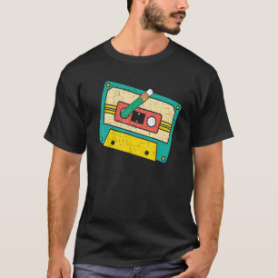 Cassettebandje Muziek Nationale Retro Dag T-shirt