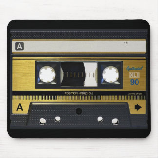 Cassettebandje oud ontwerp van leerlingenrecorder muismat