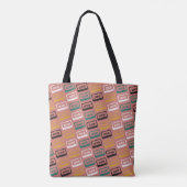 Cassettebandje Patroon Tote Bag (Achterkant)