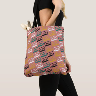 Cassettebandje Patroon Tote Bag