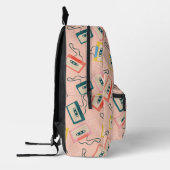 Cassettebandje Pattern Monogram Pink Bedrukte Rugzak (Links)