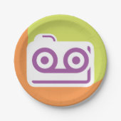 Cassettebandje pictogram papieren bordje (Voorkant)