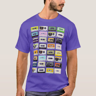 Cassettebandje Potlood 70s 80s Muziek Mix T-shirt