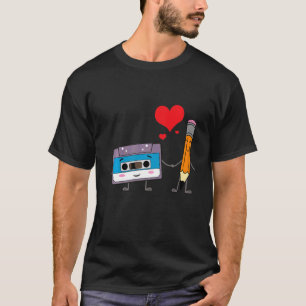 Cassettebandje Potlood Retro 70's 80's 90's T-shirt