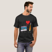 Cassettebandje Potlood Retro 70's 80's 90's T-shirt (Voorkant volledig)