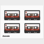 Cassettebandje Rechthoekige Sticker (Vel)