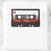 Cassettebandje Rechthoekige Sticker (Tas)
