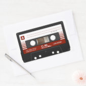 Cassettebandje Rechthoekige Sticker (Envelop)