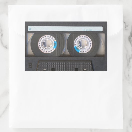 Cassettebandje Rechthoekige Sticker (Tas)