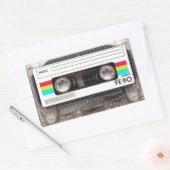 Cassettebandje Rechthoekige Stickers (Envelop)