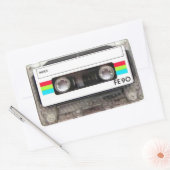Cassettebandje Rechthoekige Stickers (Envelop)
